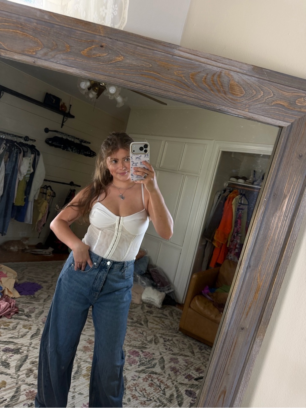 Free people Night Rhythm Corset Bodysuit